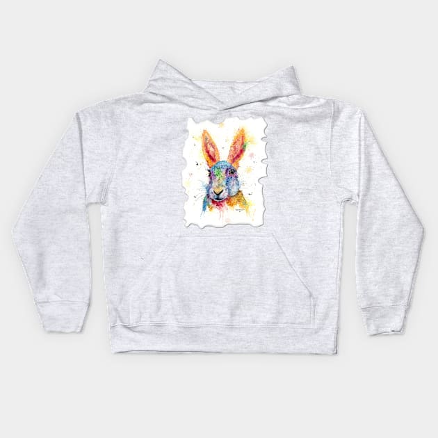 Wild Hare Kids Hoodie by Dave Bartholet Wildlife Art